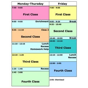 schedule